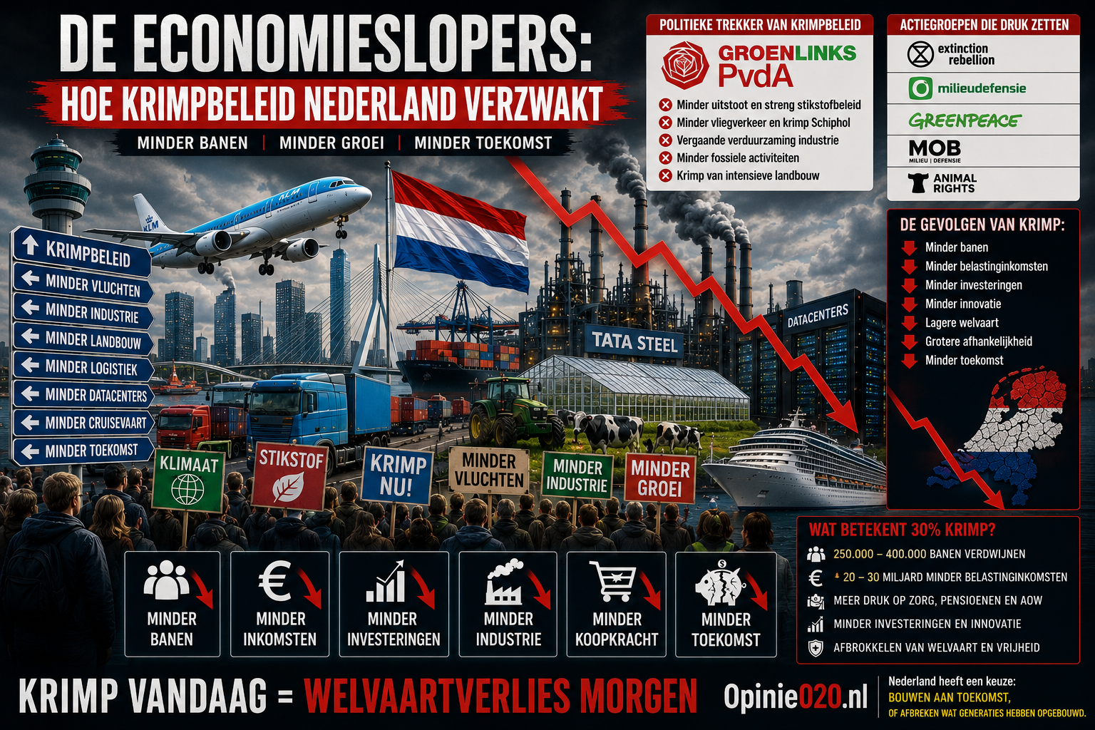Werkgelegenheid Nederland en gevolgen van economische krimp