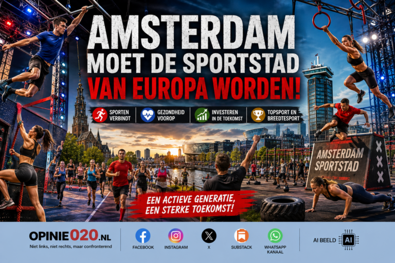 Amsterdam sportstad van Europa met Ninja Warrior en sport voor jongeren en ouderen