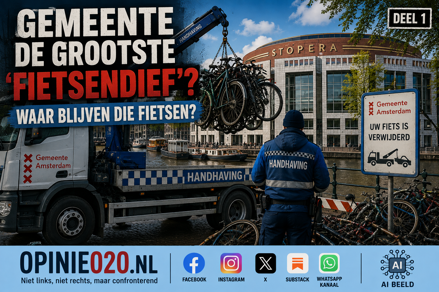 Honderduizend fietsen worden per jaar afgevoerd door handhaving in opdracht van het stadsbestuur.