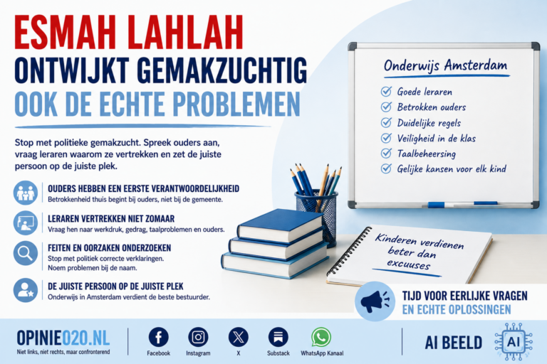 Onderwijswethouder Esmah Lahlah en de problemen in het Amsterdamse onderwijs