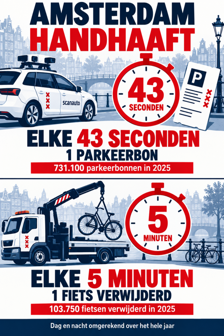 Elke 43 seconden in Amsterdam een parkeerbon